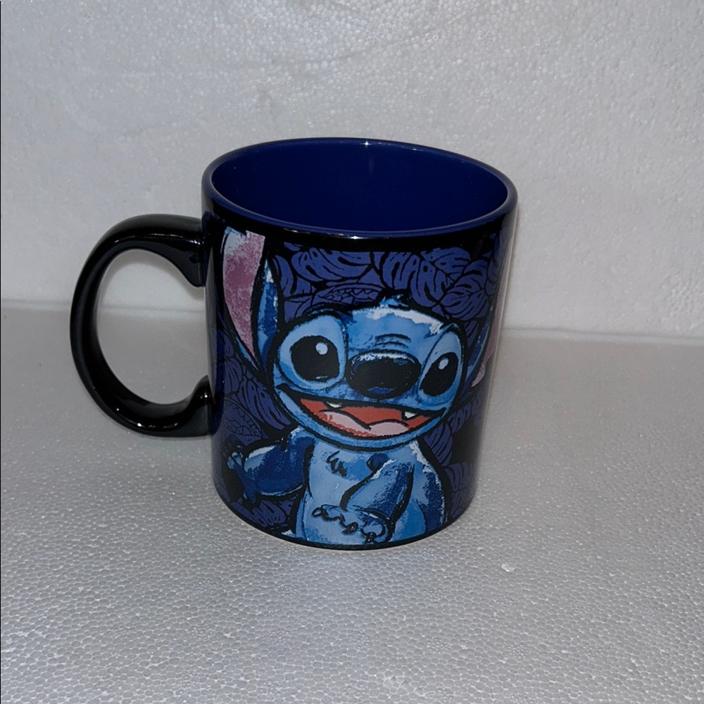 Disney Stitch Blue Coffee Mug Cute Cartoon Character Cup